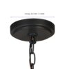allen + roth KHV4993A Adara 3 -Light Natural Traditional Rattan Cage Drum Medium Hanging Pendant Light