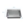 allen + roth VDR3322LA1-S Theo Drop-in or undermount 33-in x 22-in Stainless steel Single bowl 18 -Gauge Kitchen Sink