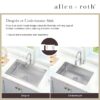 allen + roth VDR3322LA1-S Theo Drop-in or undermount 33-in x 22-in Stainless steel Single bowl 18 -Gauge Kitchen Sink