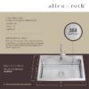 allen + roth VDR3322LA1-S Theo Drop-in or undermount 33-in x 22-in Stainless steel Single bowl 18 -Gauge Kitchen Sink