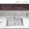 allen + roth VDR3322LA1-S Theo Drop-in or undermount 33-in x 22-in Stainless steel Single bowl 18 -Gauge Kitchen Sink