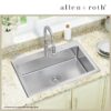 allen + roth VDR3322LA1-S Theo Drop-in or undermount 33-in x 22-in Stainless steel Single bowl 18 -Gauge Kitchen Sink
