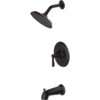 allen + roth 873X-732707 Townley Oil rubbed bronze 1-handle 6.0-in Round Bathtub and shower Faucet with Valve (Single Function)