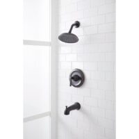 allen + roth 873X-732707 Townley Oil rubbed bronze 1-handle 6.0-in Round Bathtub and shower Faucet with Valve (Single Function)