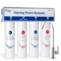 iSpring CU-A4 4-Stage Inline Drinking Water Filter. Model: CU-A4 4-stage GAC Under Sink Water Filtration System with Brushed Nickel Faucet