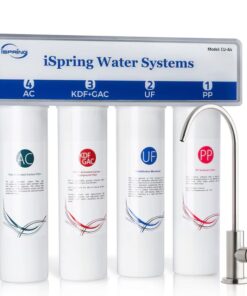 iSpring CU-A4 4-Stage Inline Drinking Water Filter. Model: CU-A4 4-stage GAC Under Sink Water Filtration System with Brushed Nickel Faucet