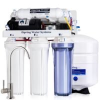iSpring RCC7P 5 Stage RO Water System 5-stage Membrane Reverse Osmosis Filtration Under Sink Water Filtration System with Brushed Nickel Faucet