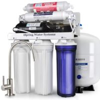 iSpring RCC7P-AK 6 Stage RO Water System Membrane Reverse Osmosis Filtration Under Sink Water Filtration System with Brushed Nickel Faucet