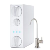 iSpring RO500-BN NSF Certified Tankless RO Water Filtration System Triple-stage Carbon block Reverse Osmosis Filtration Under Sink Water Filtration System with Brushed Nickel Faucet