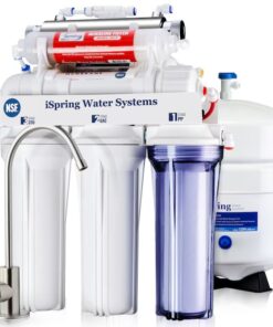 iSpring Rcc7ak-uv Membrane Yes, Reverse Osmosis Filtration Under Sink Water Filtration System with Brushed Nickel Faucet
