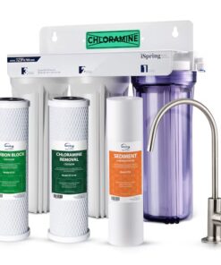 iSpring US31-NC Triple-stage GAC Under Sink Water Filtration System with Brushed Nickel Faucet