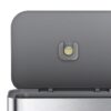 simplehuman CW2080 Liner Pocket Can with Soft-Close Grey Plastic Lid, 45 Liter Brushed Steel Indoor Kitchen Step Trash Can