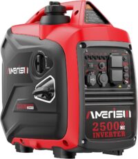 AMERISUN 2500-Watt Gas Powered Portable Inverter Generator for Home Use - Super Quiet Lightweight for RV and Camping, CO Sensor, Outdoor and Home Backup, Long Run Time
