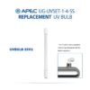 APEC Water UG-UVSET-1-4-SS UV Kit with 1/4 Inch Quick Connect Under Sink 12-Months Replacement Filter APEC Water UG-UVSET-1-4-SS UV Kit with 1/4 Inch Quick Connect Under Sink 12-Months Replacement Filter