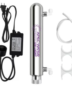 APEC Water UG-UVSET-1-4-SS UV Kit with 1/4 Inch Quick Connect Under Sink 12-Months Replacement Filter