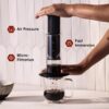 AeroPress Premium Coffee Press, Glass, Stainless Steel & Aluminum Coffee Maker, all-in-One French Press, Pour-Over & Espresso-Style manual brewer, 2 min brew for less bitterness, more flavor (Black)