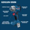 BOSCH GDS18V-350N 18V Brushless ½ In. Mid Torque Impact Wrench - 410 Ft.-Lbs Breakaway Torque, 250 Ft.-Lbs Fastening Torque, Compact Design (Bare Tool) BOSCH GDS18V-350N 18V Brushless ½ In. Mid Torque Impact Wrench - 410 Ft.-Lbs Breakaway Torque, 250 Ft.-Lbs Fastening Torque, Compact Design (Bare Tool)