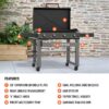 Blackstone 2443 36-in Culinary Omnivore Griddle with Hood 4 -Burner Liquid propane Flat Top Grill