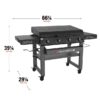 Blackstone 2443 36-in Culinary Omnivore Griddle with Hood 4 -Burner Liquid propane Flat Top Grill