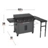 Blackstone 2445 36-in Culinary Griddle with Cabinet and Folding Side Table 4 -Burner Liquid propane Flat Top Grill