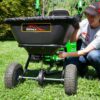 Brinly BS261BH-A 125-lb Capacity Broadcast Tow-Behind Spreader Brinly BS261BH-A 125-lb Capacity Broadcast Tow-Behind Spreader