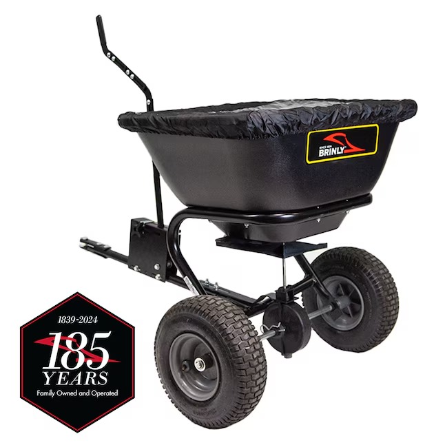 Brinly BS261BH-A 125-lb Capacity Broadcast Tow-Behind Spreader_11zon Brinly BS261BH-A 125-lb Capacity Broadcast Tow-Behind Spreader