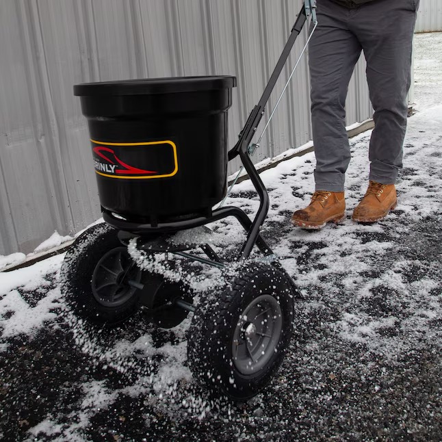 Brinly P20-500BHDF-A Push Spreader Broadcast Spreader 50-lb Capacity Compatible with Ice Melt, Fertilizer, Seed11_11zon Brinly P20-500BHDF-A Push Spreader Broadcast Spreader 50-lb Capacity Compatible with Ice Melt, Fertilizer, Seed
