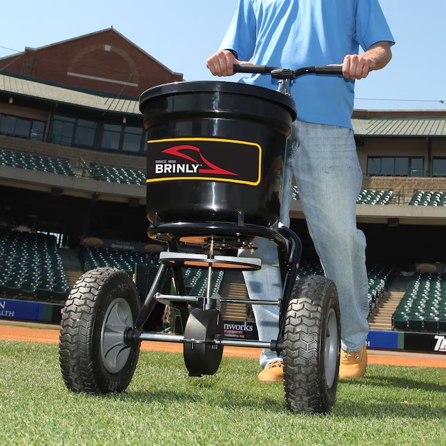 Brinly P20-500BHDF-A Push Spreader Broadcast Spreader 50-lb Capacity Compatible with Ice Melt, Fertilizer, Seed69_11zon Brinly P20-500BHDF-A Push Spreader Broadcast Spreader 50-lb Capacity Compatible with Ice Melt, Fertilizer, Seed