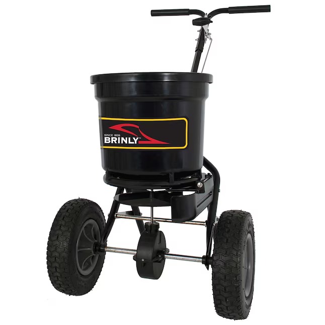 Brinly P20-500BHDF-A Push Spreader Broadcast Spreader 50-lb Capacity Compatible with Ice Melt, Fertilizer, Seed_11zon Brinly P20-500BHDF-A Push Spreader Broadcast Spreader 50-lb Capacity Compatible with Ice Melt, Fertilizer, Seed