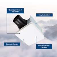 Broan-NuTone BE6 0.9-Sone 60-CFM White Bathroom Fan (ENERGY STAR Certified)