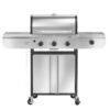 COWSAR LSG0131A Black and Stainless steel 3 -Burner Liquid Propane Gas Grill 1 -Side Burner