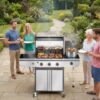 COWSAR LSG0131A Black and Stainless steel 3 -Burner Liquid Propane Gas Grill 1 -Side Burner