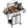 COWSAR LSG0131A Black and Stainless steel 3 -Burner Liquid Propane Gas Grill 1 -Side Burner