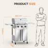 COWSAR LSG8921 Stainless steel 3 -Burner Liquid Propane Gas Grill