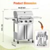 COWSAR LSG8921 Stainless steel 3 -Burner Liquid Propane Gas Grill