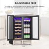 COWSAR W51115 23.4-in W 18 -Bottles Silver Dual Zone Cooling Built-in/Undercounter Indoor Wine Cooler