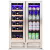 COWSAR W51115 23.4-in W 18 -Bottles Silver Dual Zone Cooling Built-in/Undercounter Indoor Wine Cooler