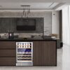 COWSAR W51145B 23.43-in W 46 -Bottles Silver Dual Zone Cooling Built-in/Freestanding Indoor Wine Cooler