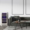 COWSAR W5185B 14.96-in W 28 -Bottles Silver Dual Zone Cooling Built-in/Undercounter Indoor Wine Cooler