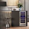 COWSAR W5185B 14.96-in W 28 -Bottles Silver Dual Zone Cooling Built-in/Undercounter Indoor Wine Cooler