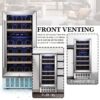 COWSAR W5185B 14.96-in W 28 -Bottles Silver Dual Zone Cooling Built-in/Undercounter Indoor Wine Cooler