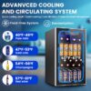 COWSAR W5899H 17.5-in W 130 -Can Capacity Clear Glass Freestanding Indoor Beverage Refrigerator with Glass Door COWSAR W5899H 17.5-in W 130 -Can Capacity Clear Glass Freestanding Indoor Beverage Refrigerator with Glass Door