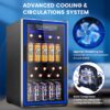 COWSAR W5899H 17.5-in W 130 -Can Capacity Clear Glass Freestanding Indoor Beverage Refrigerator with Glass Door COWSAR W5899H 17.5-in W 130 -Can Capacity Clear Glass Freestanding Indoor Beverage Refrigerator with Glass Door