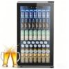 COWSAR W5899H 17.5-in W 130 -Can Capacity Clear Glass Freestanding Indoor Beverage Refrigerator with Glass Door