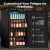 COWSAR W5899SBH 17.52-in W 130 -Can Capacity Black Freestanding Indoor Beverage Refrigerator with Glass Door
