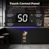 COWSAR W5899SBH 17.52-in W 130 -Can Capacity Black Freestanding Indoor Beverage Refrigerator with Glass Door