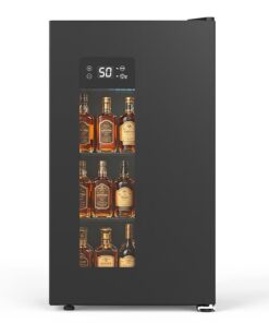 COWSAR W5899SBH 17.52-in W 130 -Can Capacity Black Freestanding Indoor Beverage Refrigerator with Glass Door