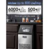 COWSAR Z5845AS 33-lb Ice Storage 100-lb Ice Per day Cubed Ice Maker ( Stainless Steel with Scoop )