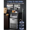 COWSAR Z5845AS 33-lb Ice Storage 100-lb Ice Per day Cubed Ice Maker ( Stainless Steel with Scoop )