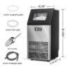 COWSAR Z5845AS 33-lb Ice Storage 100-lb Ice Per day Cubed Ice Maker ( Stainless Steel with Scoop )